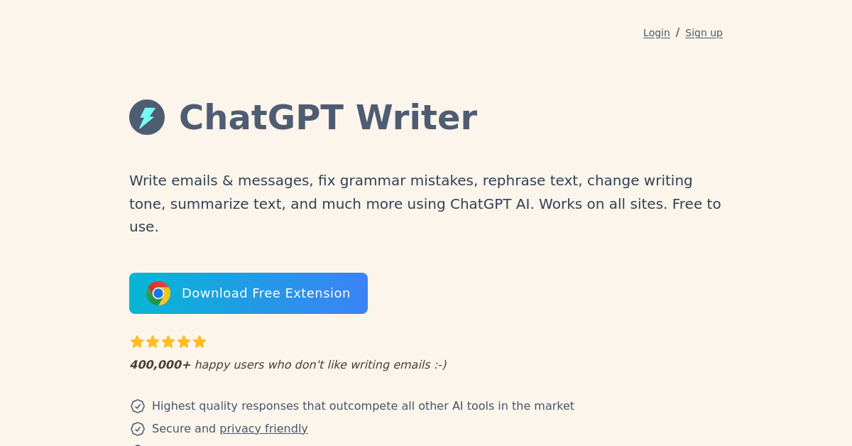ChatGpt Writer